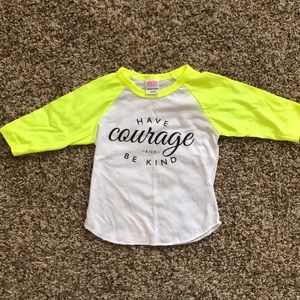 Have Courage & Be Kind raglan shirt (3/4 sleeve)